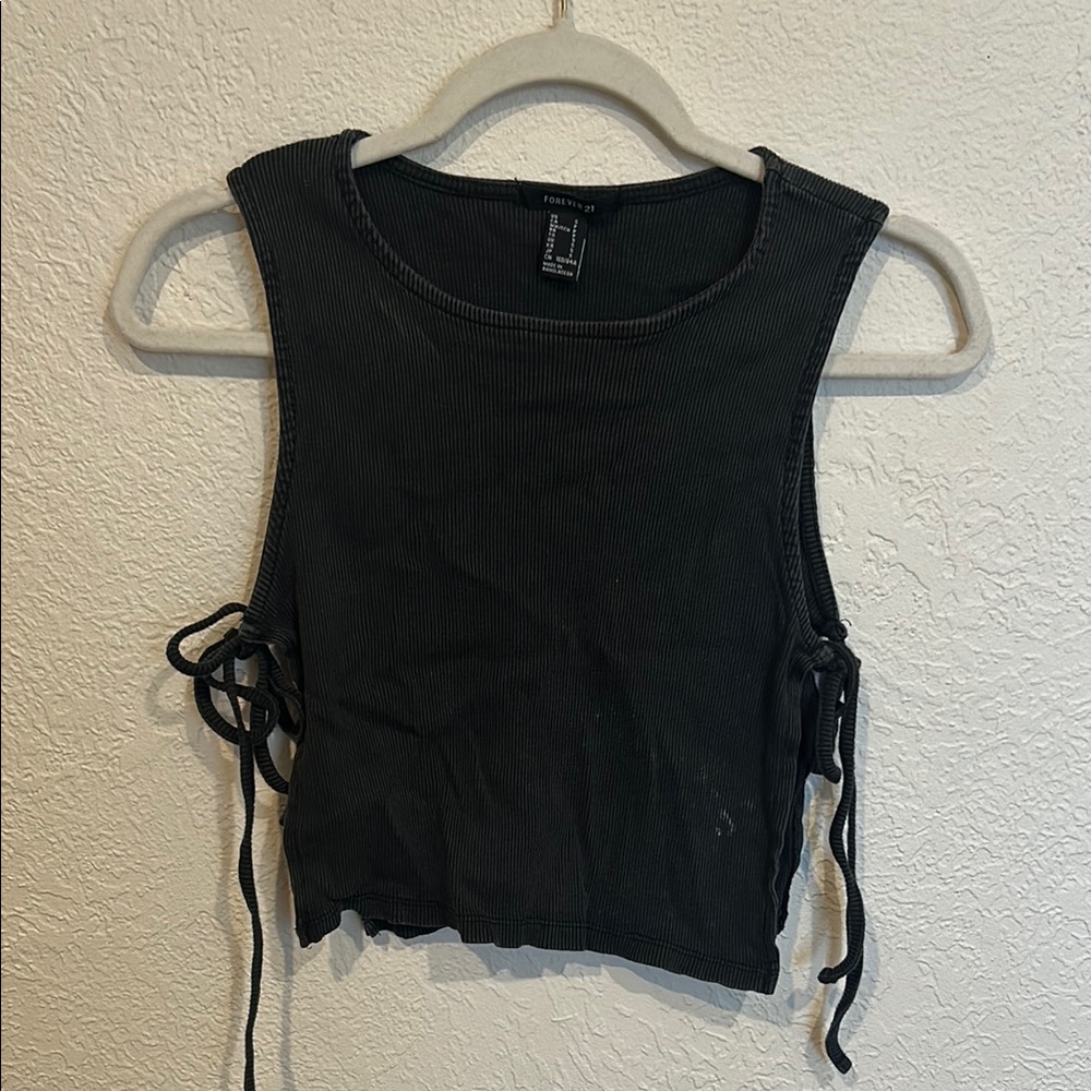 Trendy Black Sleeveless Top